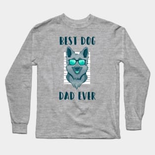 Best Dog Dad Ever T-Shirt Design Long Sleeve T-Shirt